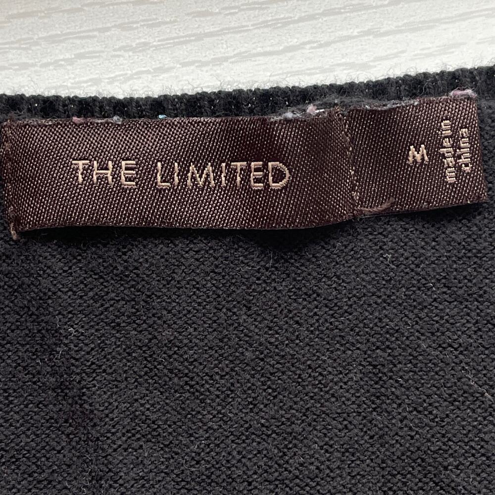 The Limited Argyle 90s Sweater Vest Black Green Blue Medium - Picture 5 of 7